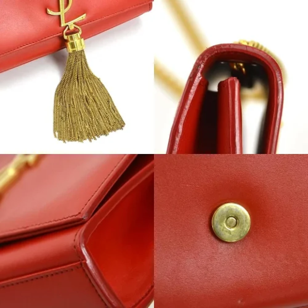 Saint Laurent Vintage Pre-owned Leather shoulder-bags Red Dames