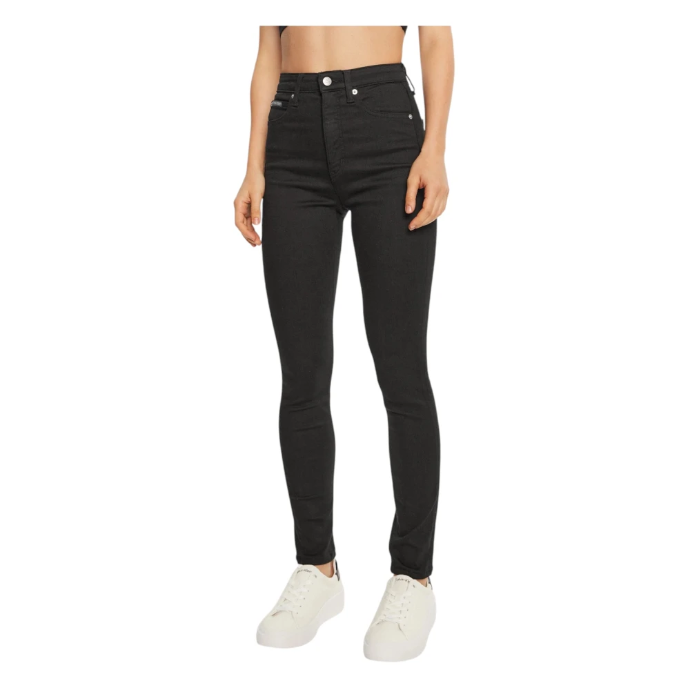 Calvin Klein Jeans Women's Black Zip And Button Jeans