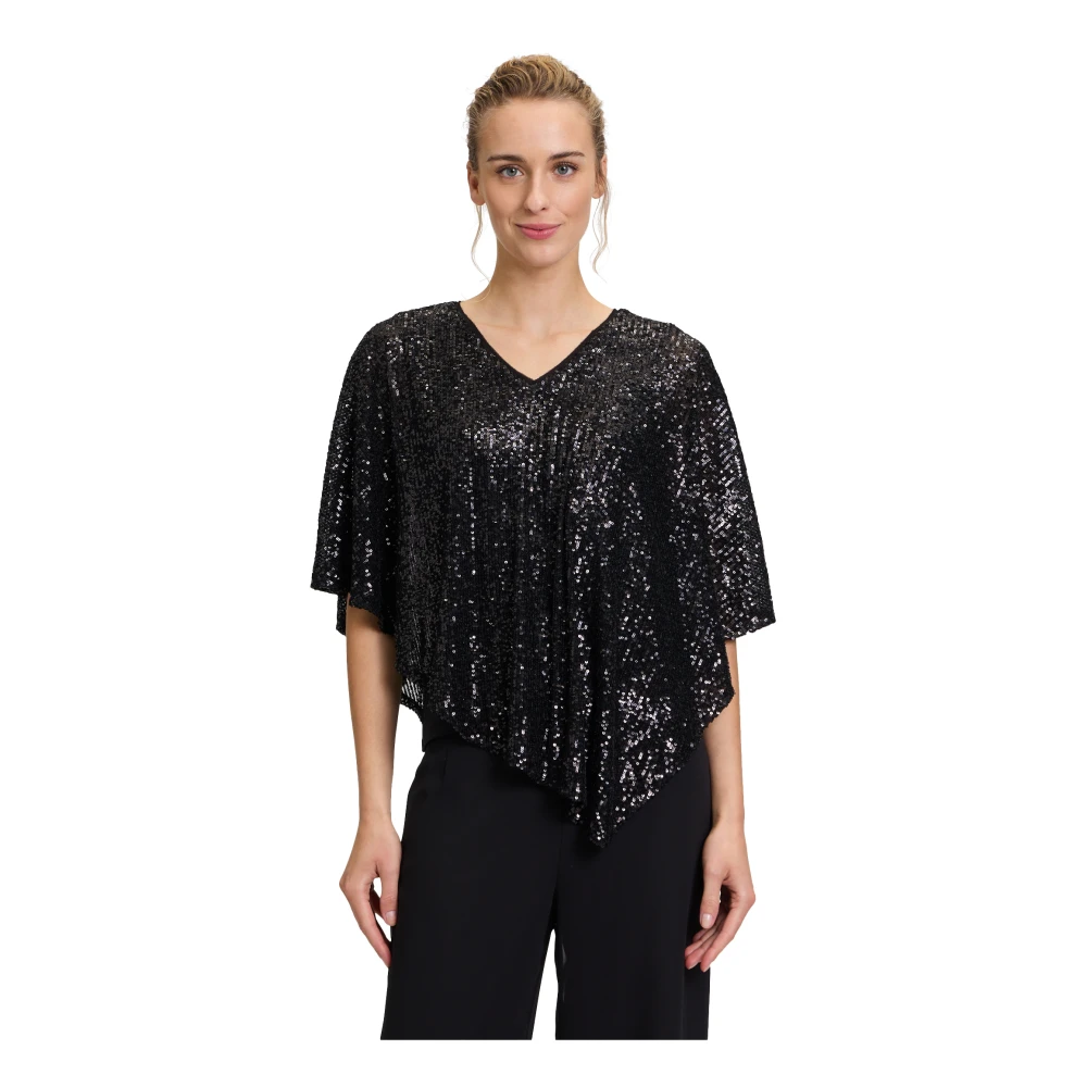 Vera Mont Blouse met pailletten Black Dames