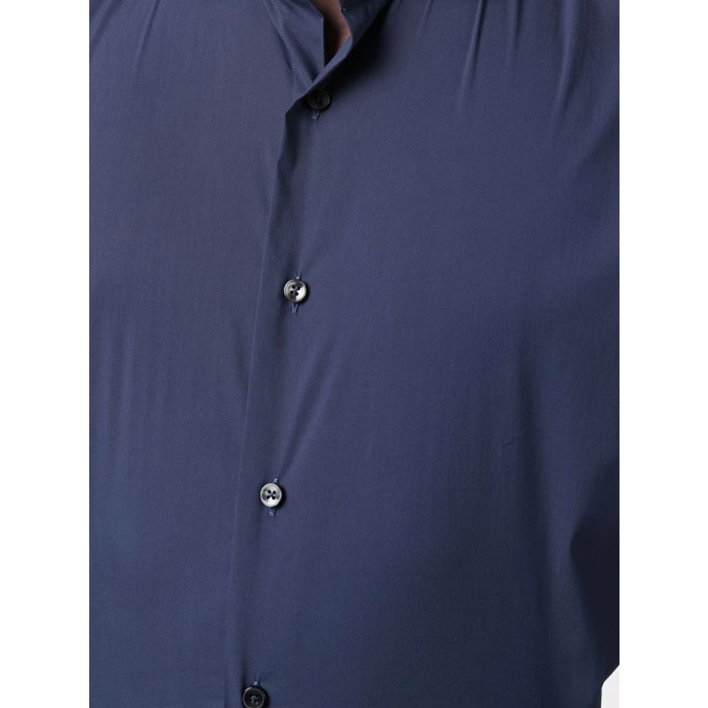 Xacus Blauw Regular Fit Overhemd met Lange Mouwen Blue Heren