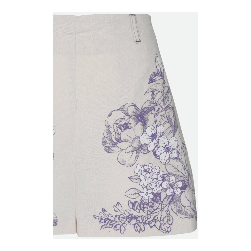 Twinset Bloemen Kant Patroon Shorts Multicolor Dames