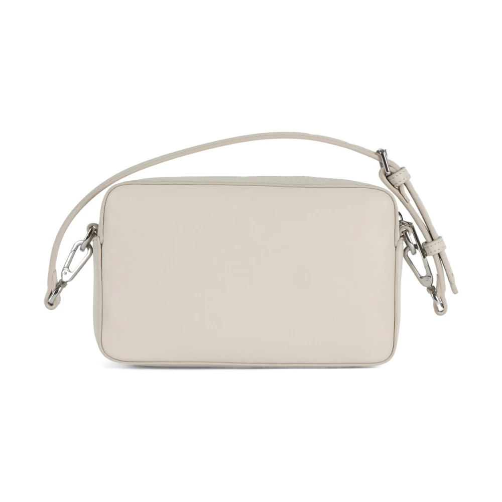 Calvin Klein Schoudertas van imitatieleer met logoplaat White Dames