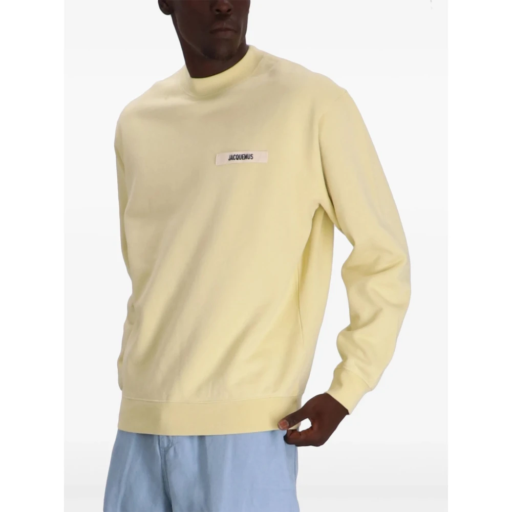 Jacquemus Gele Logo-Patch Sweatshirt Yellow Heren