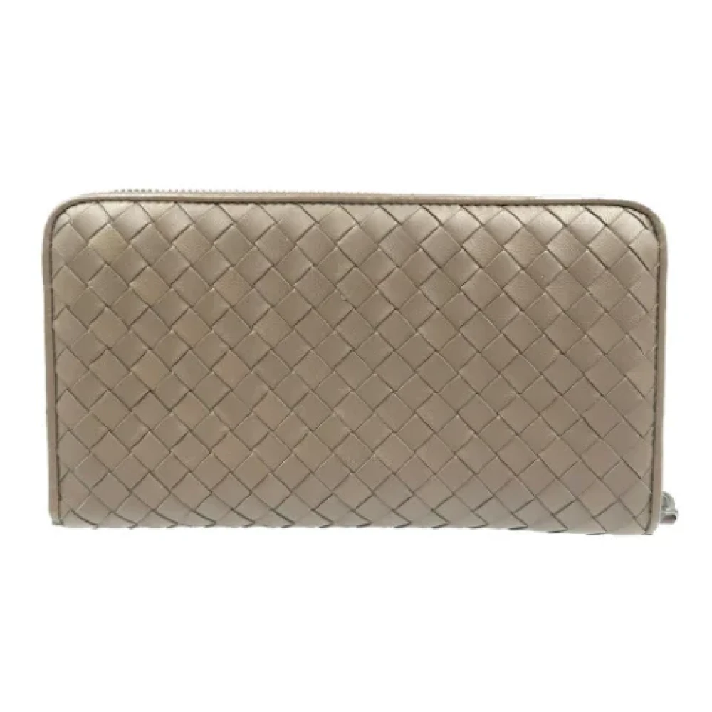 Bottega Veneta Vintage Pre-owned Fabric wallets Brown Unisex