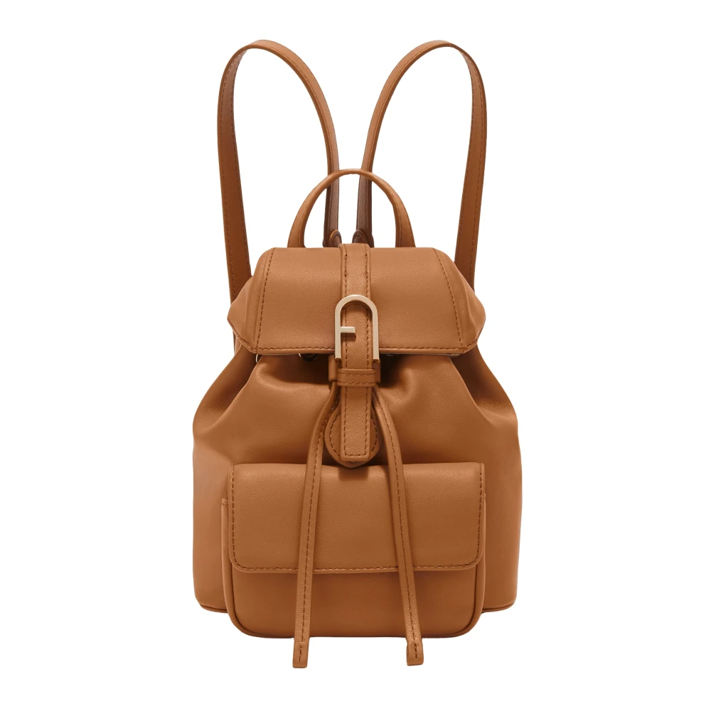 Furla Flow Mini Rugzak Brown Dames