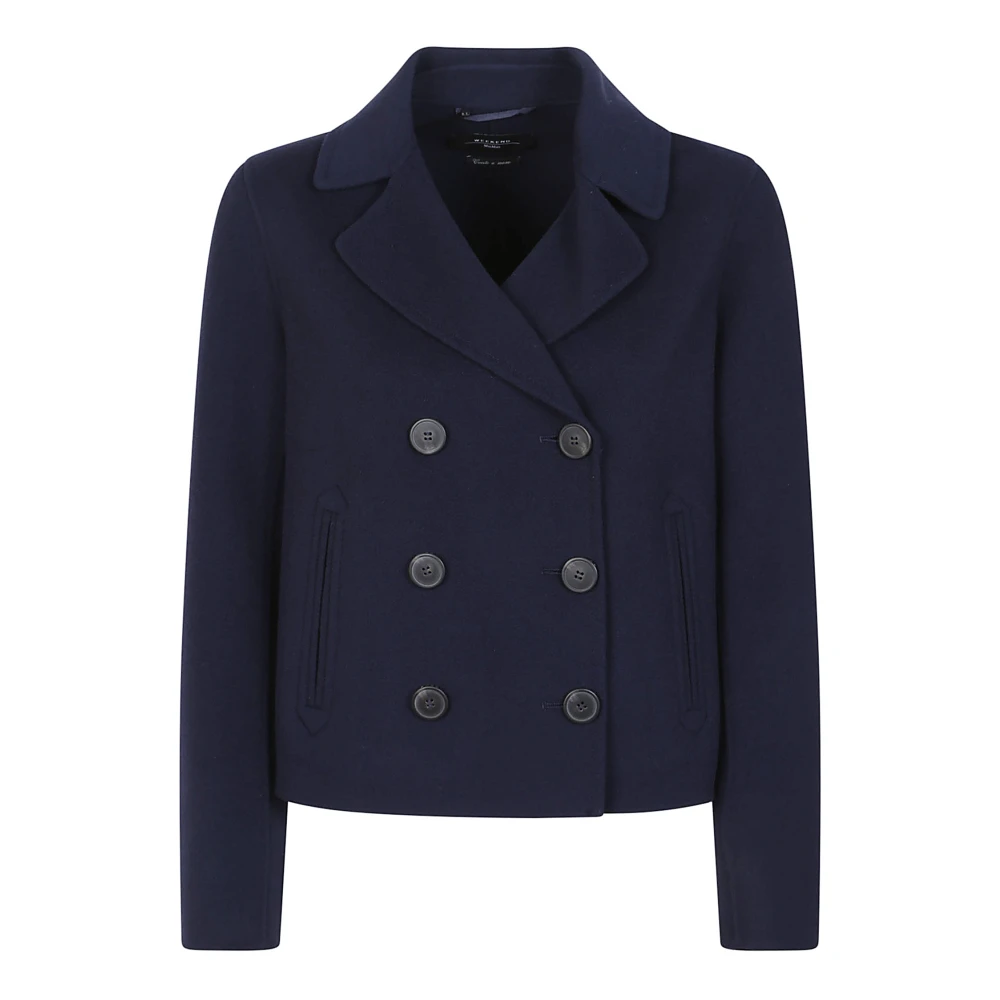 Max Mara Weekend Stijlvolle wollen jas voor vrouwen Blue Dames