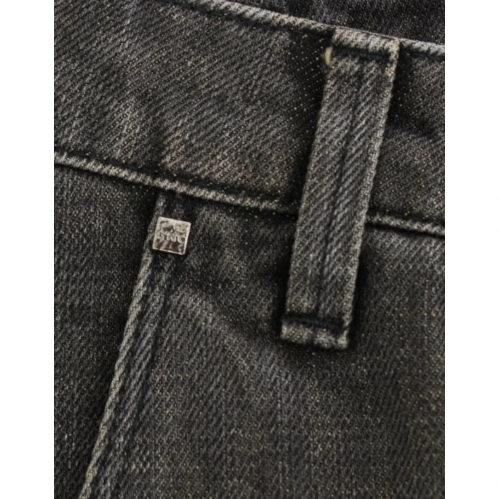 Costume National Grijze Straight Leg Distressed Jeans Gray Dames