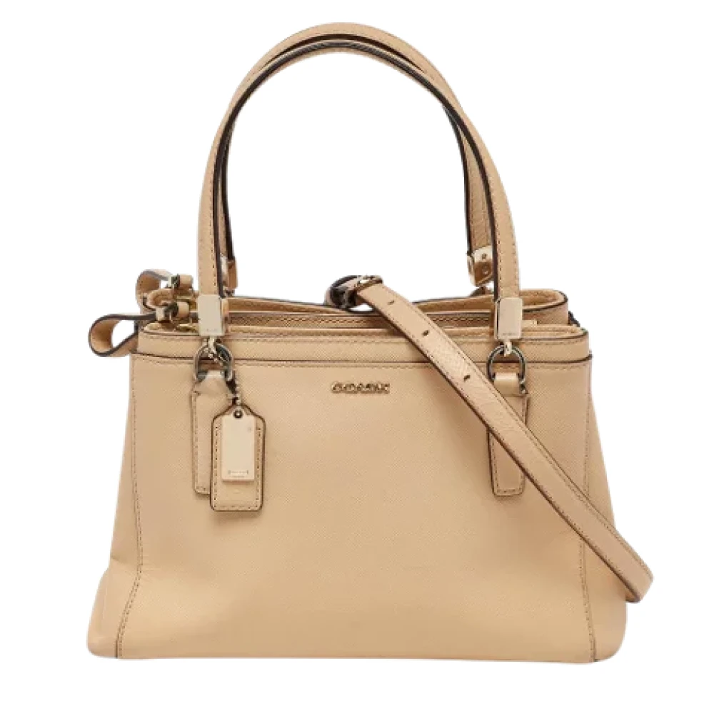 Coach Pre-owned Leather totes Beige Dames