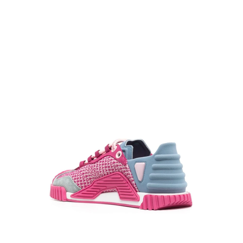 Dolce & Gabbana Multicolor Textiel Sneaker Pink Dames