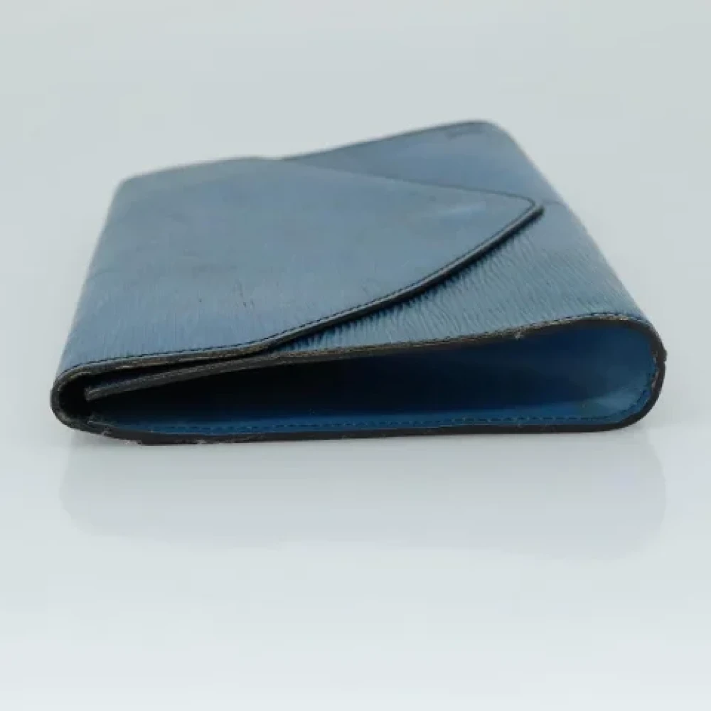Louis Vuitton Vintage Pre-owned Leather clutches Blue Dames
