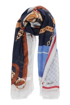 blue-chain-print-scarf