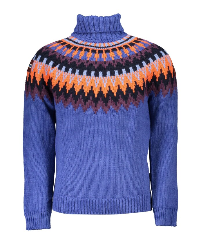 pull-bleu-a-manches-longues-avec-col-montant