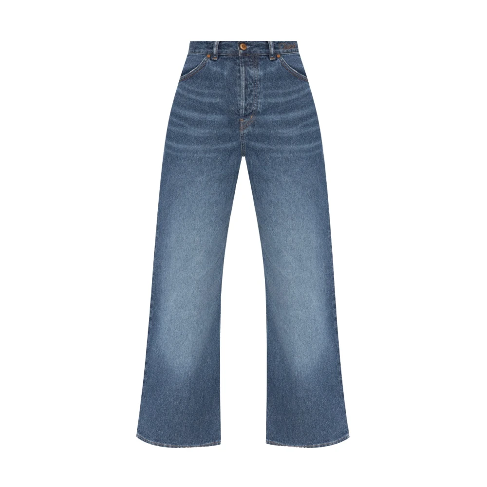 Chloé Women's Blue Wide Jeans, W26, Wide Leg Jeans