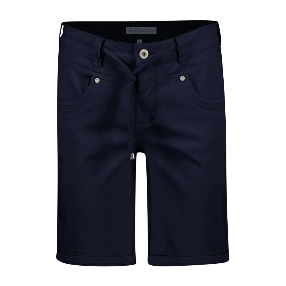 Navy Red Button Relax Jog Shorts