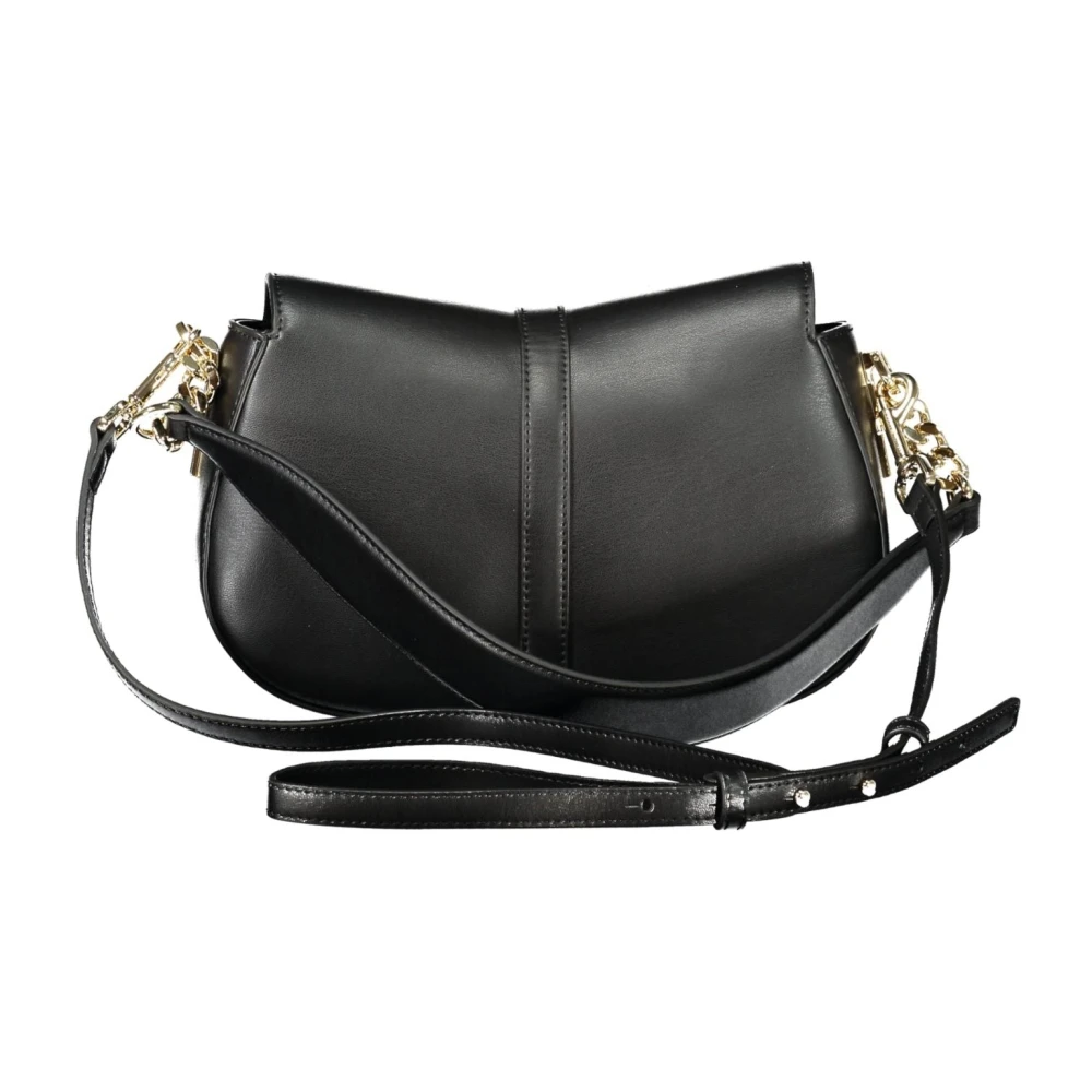 Tommy Hilfiger Zwarte Schoudertas met Verstelbare Band Black Dames