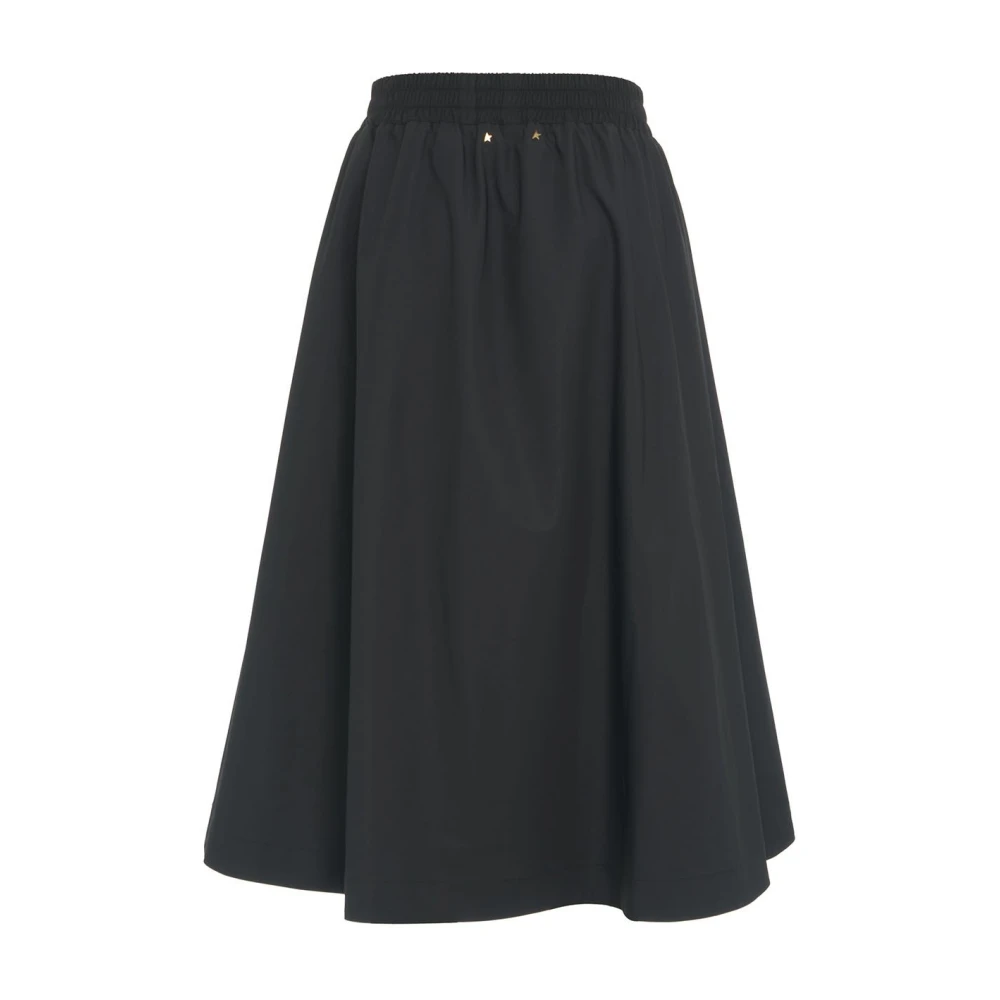 Golden Goose Black Tech NYL Circle Midi Rok Black Dames