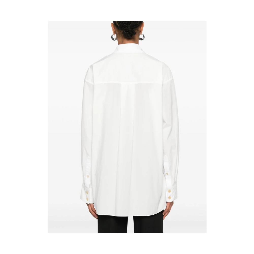 Khaite Witte Katoenen Overhemd met Knoopsluiting White Dames