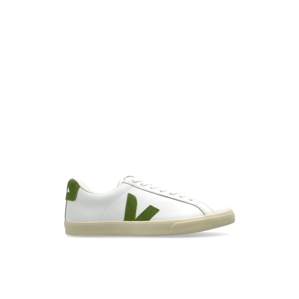 Veja Sportschoenen Esplar Logo Leer Dames Schoenen Wit