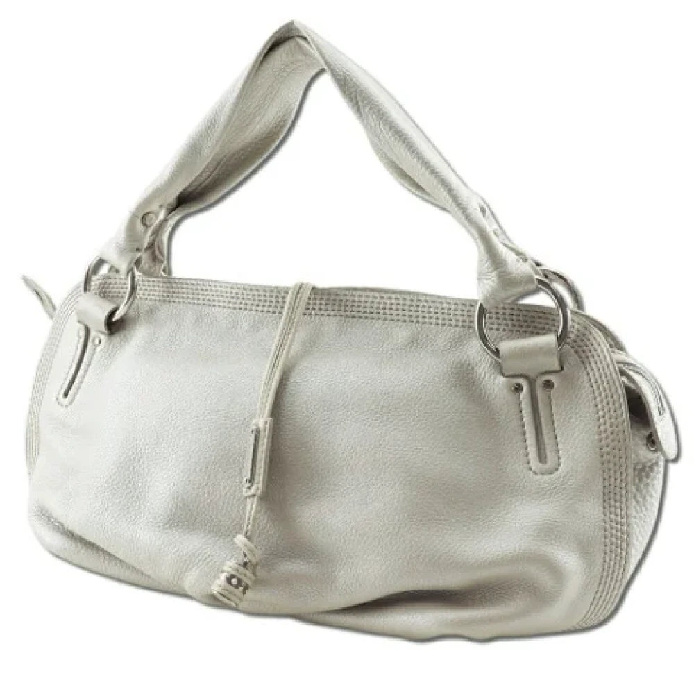 Celine Vintage Pre-owned Leather shoulder-bags White Dames