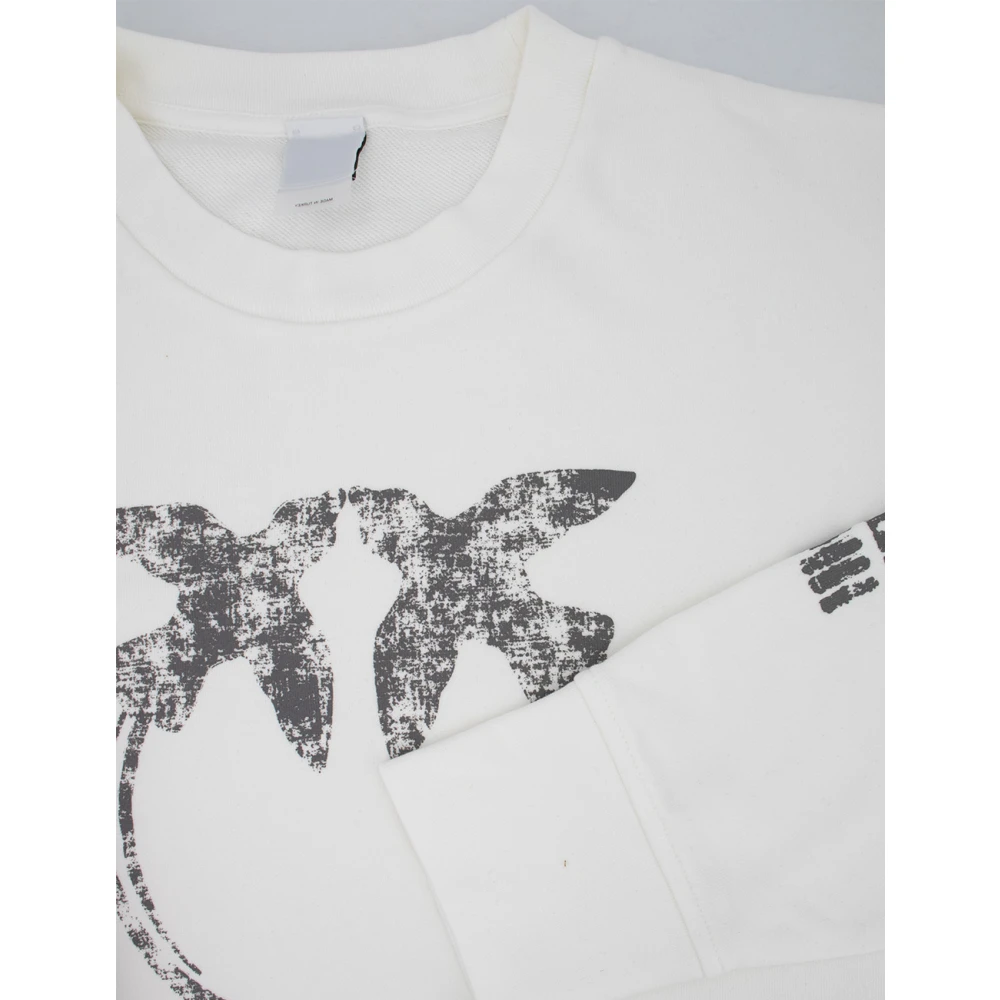 pinko Sweatshirt met Love Birds borduursel White Dames