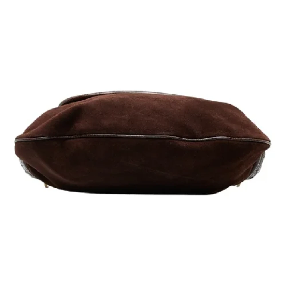 Bvlgari Vintage Pre-owned Fabric shoulder-bags Brown Dames