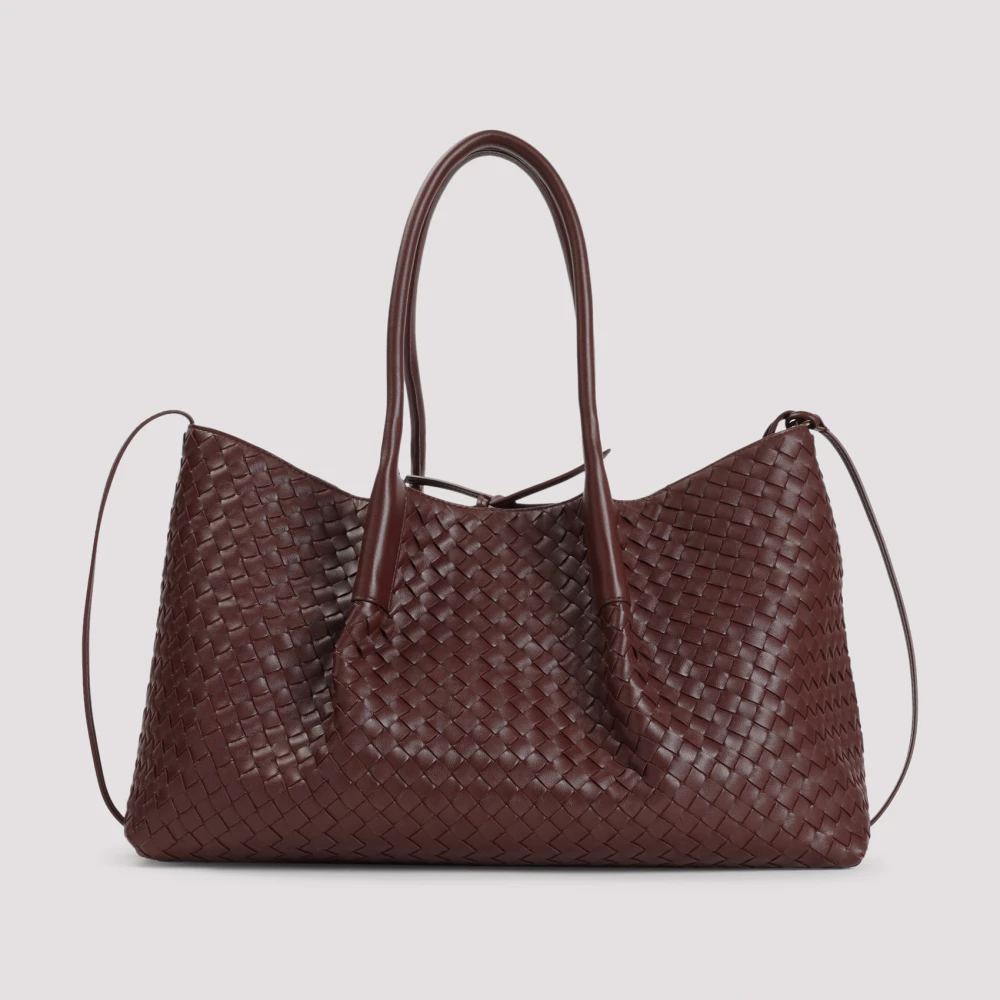 Bottega Veneta Bruin Lunar Intreccio Tote Tas Brown Dames