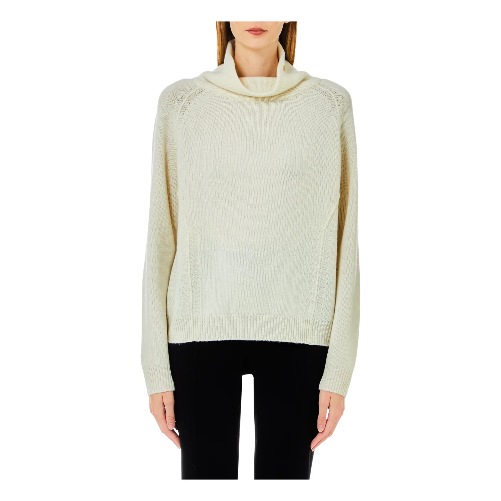 Liu Jo Gesloten Gebreide Trui met Ronde Hals Gray Dames