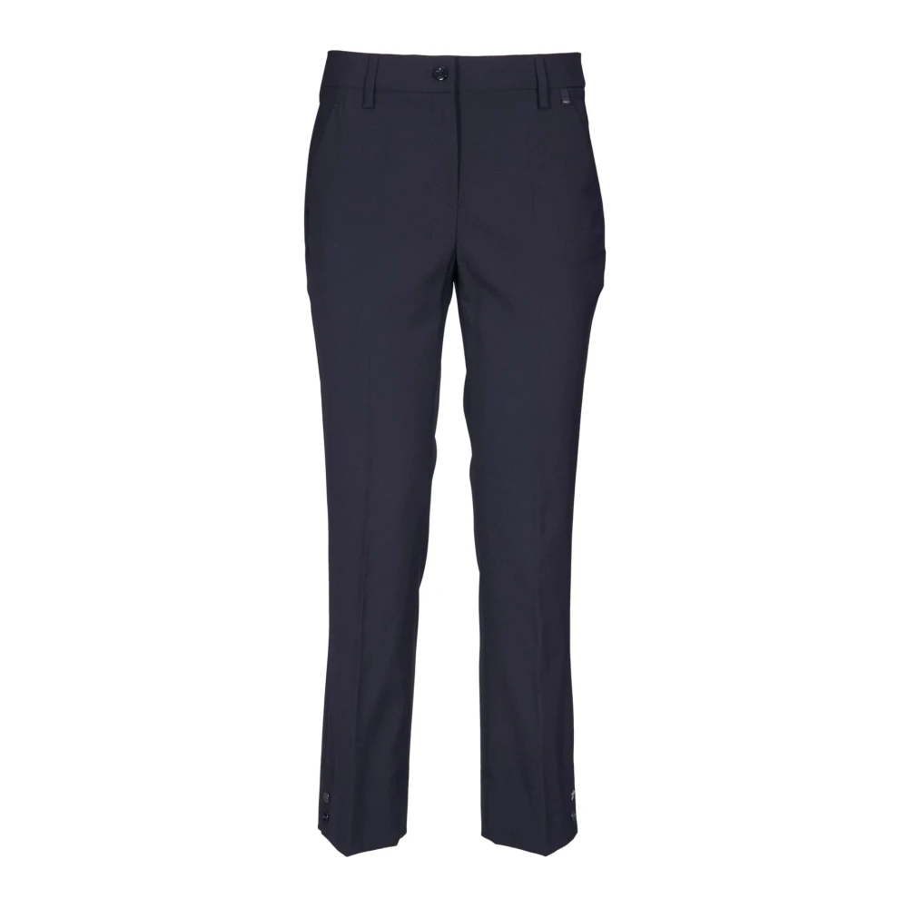 Herno Zwarte wollen blend broek Slim Fit Black Dames