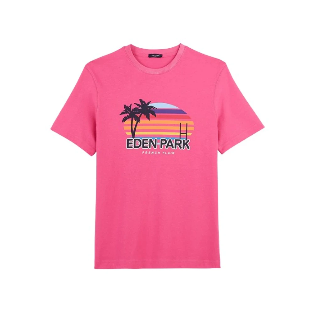 Eden Park Te-skjorta fransk stil Pink, Herr
