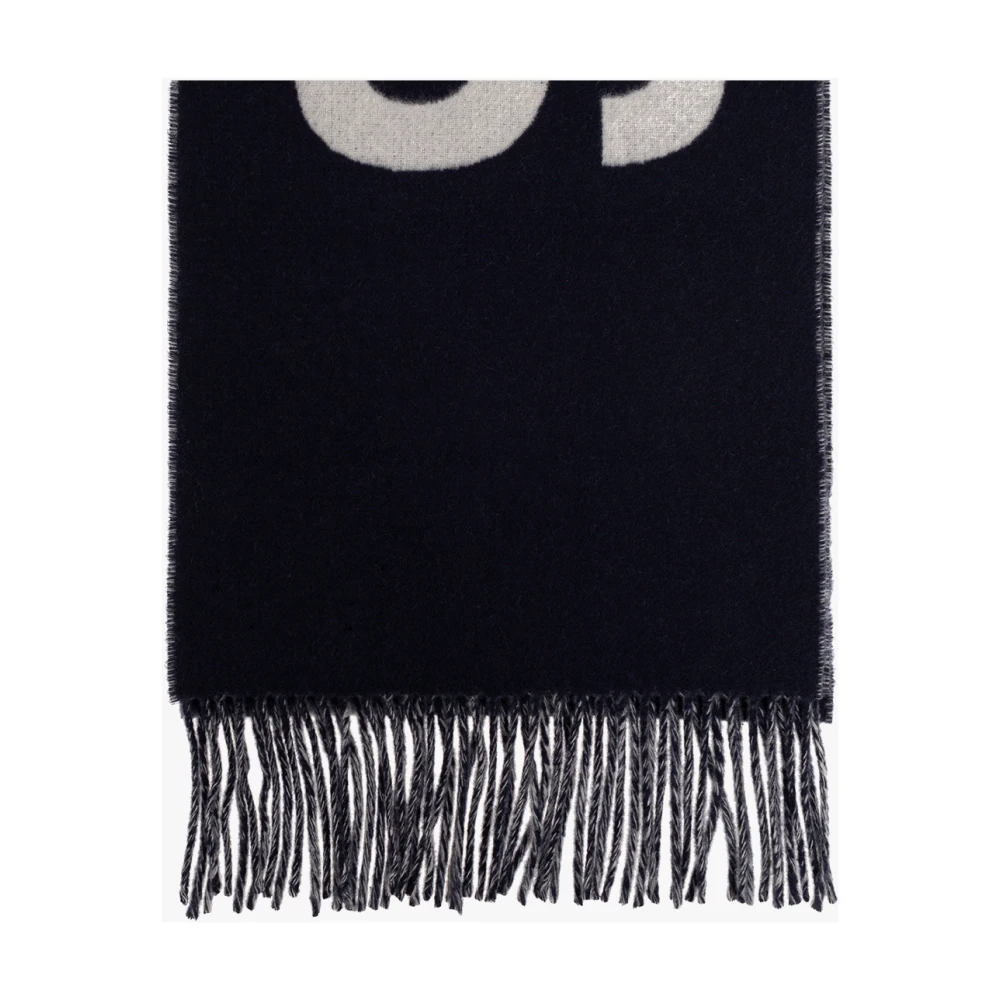 Jacquemus Lécharpe Fringe Logo Scarf Blue, Dam