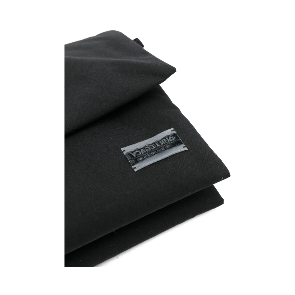 Our Legacy Zwarte Foldover Bum Bag met Logo Patch Black Heren
