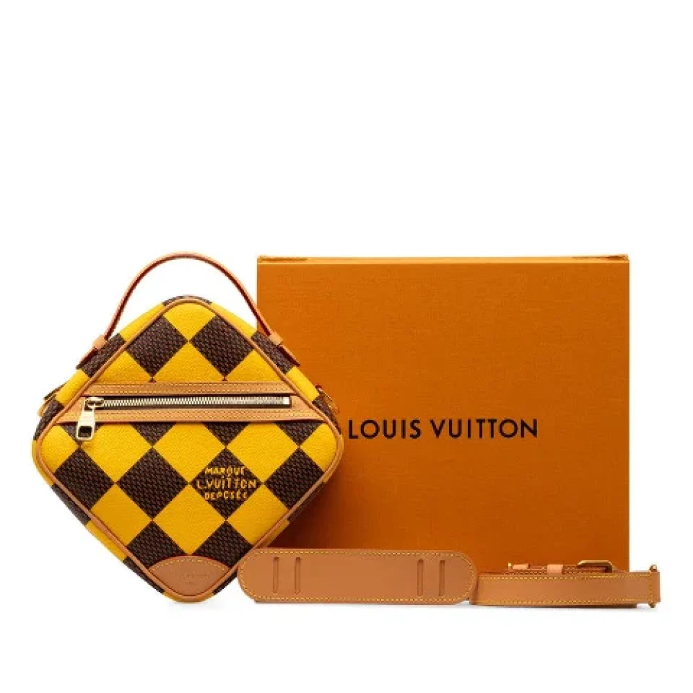 Louis Vuitton Vintage Pre-owned Canvas crossbody-bags Yellow Heren