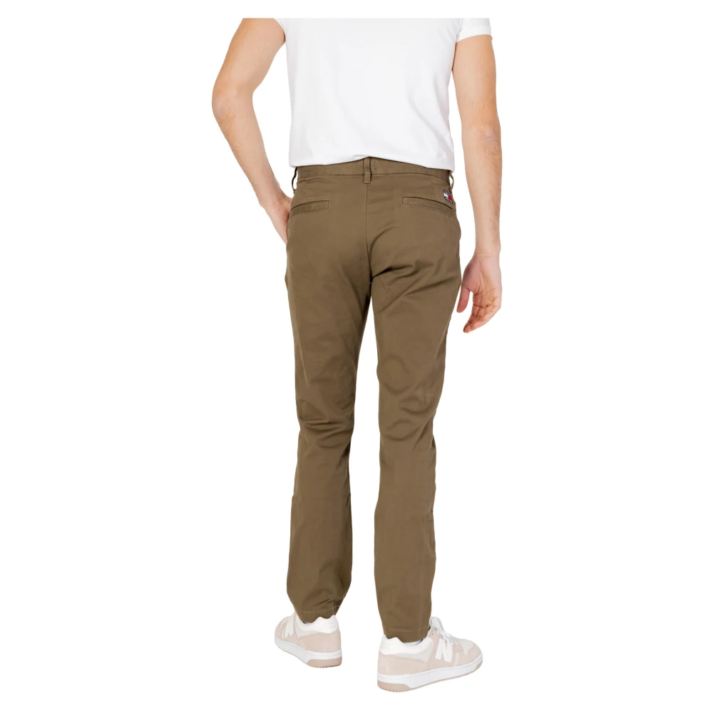 Tommy Jeans Groene Chino Broek Lente Zomer Green Heren