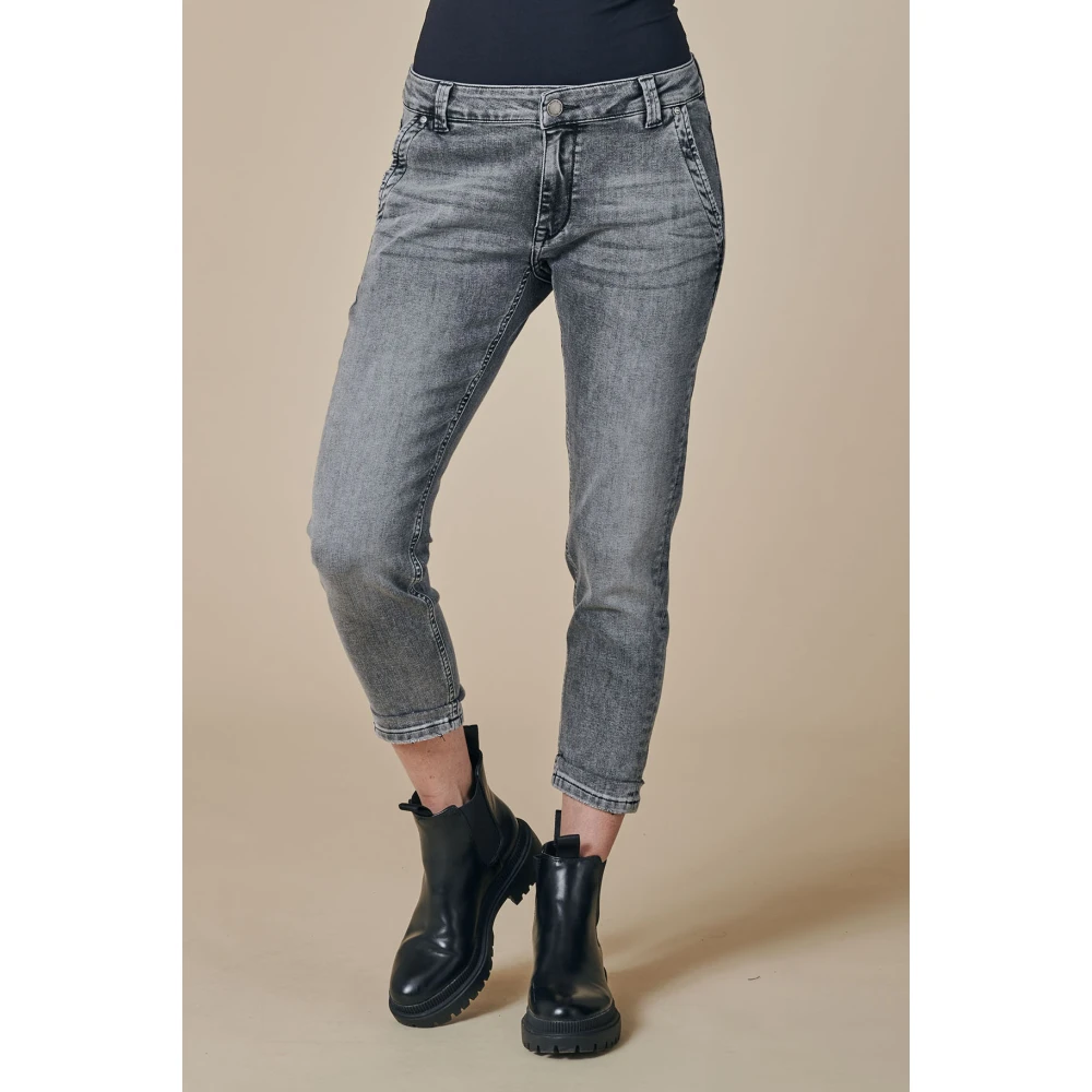 Zhrill Slim Fit Jeans Grijs Gray Dames