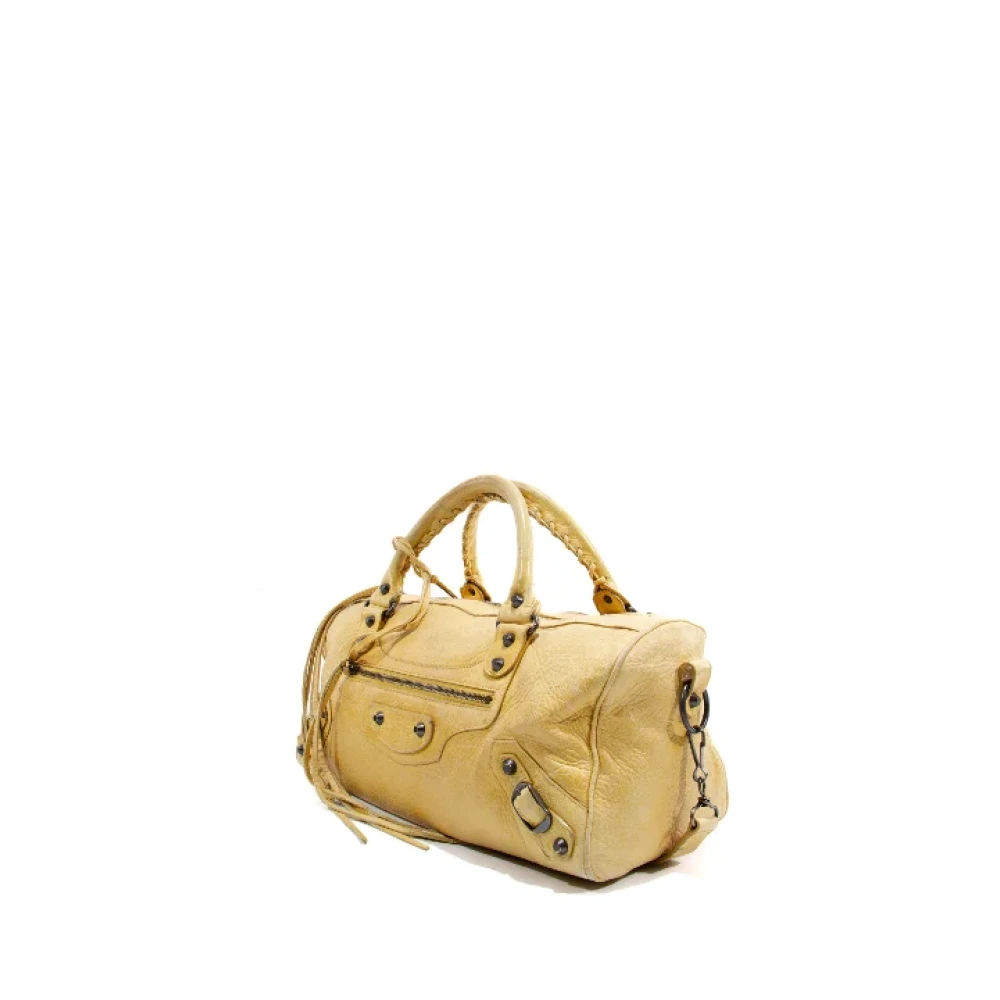 Balenciaga Vintage Pre-owned Leather handbags Yellow Dames