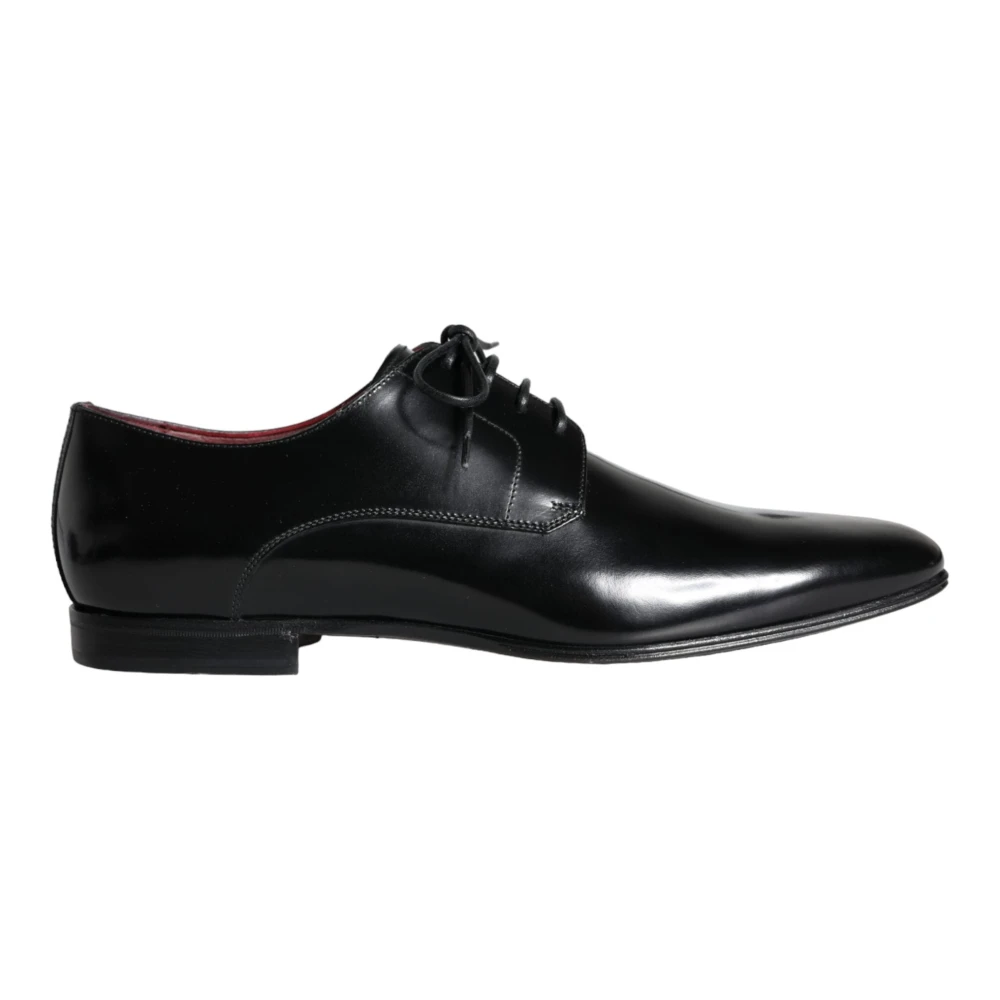 Dolce & Gabbana Men's Black Calf Leather Derby Dress Shoes