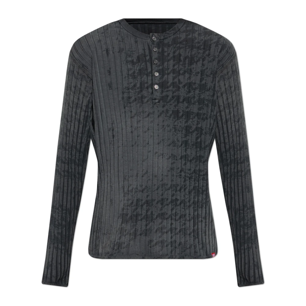 Diesel Men's Gray Long Sleeve T-Shirts, M, Long Sleeve T-Shirt T-Ally-Pie