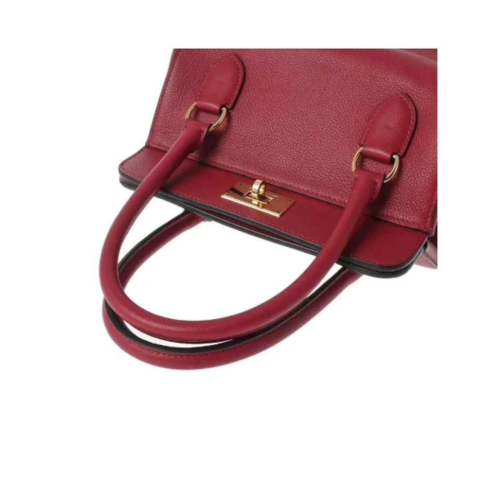 Hermès Vintage Pre-owned Leather handbags Red Dames