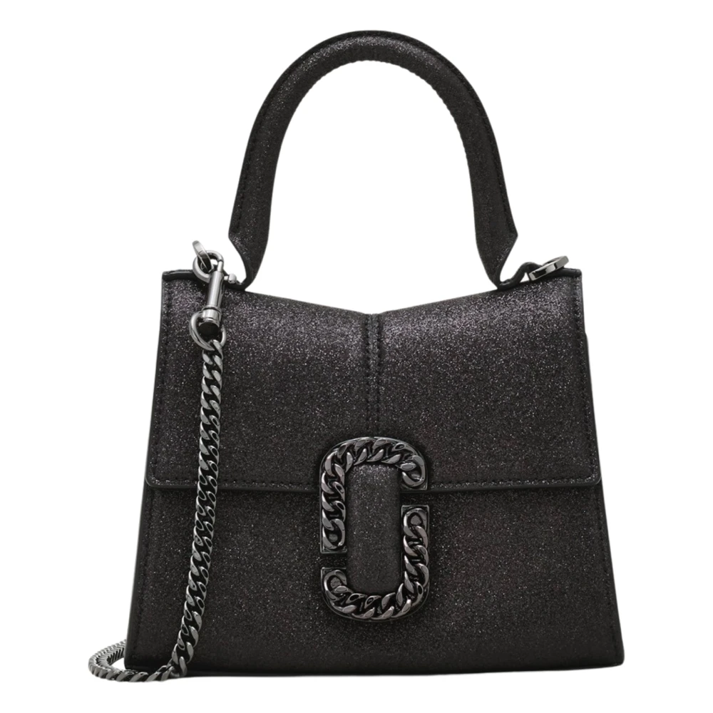 Marc Jacobs Den Mini Topphandtag Galaktisk Glitter Väska Black, Dam