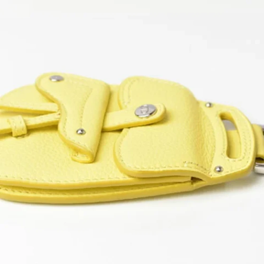 Dior Vintage Pre-owned Leather wallets Yellow Dames