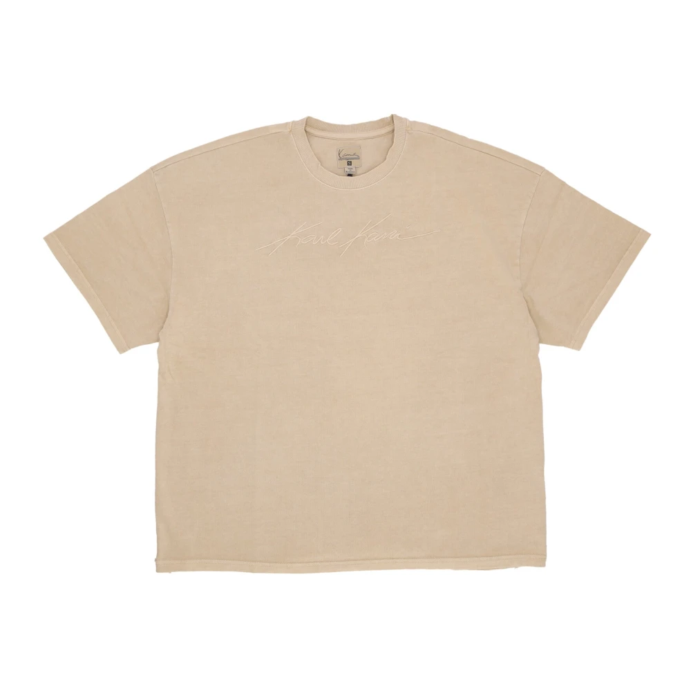 Karl Kani Geborduurd Logo Box Tee Beige Heren
