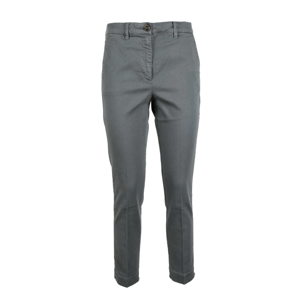 Marella Sportieve Katoenmix Broek Gray Dames