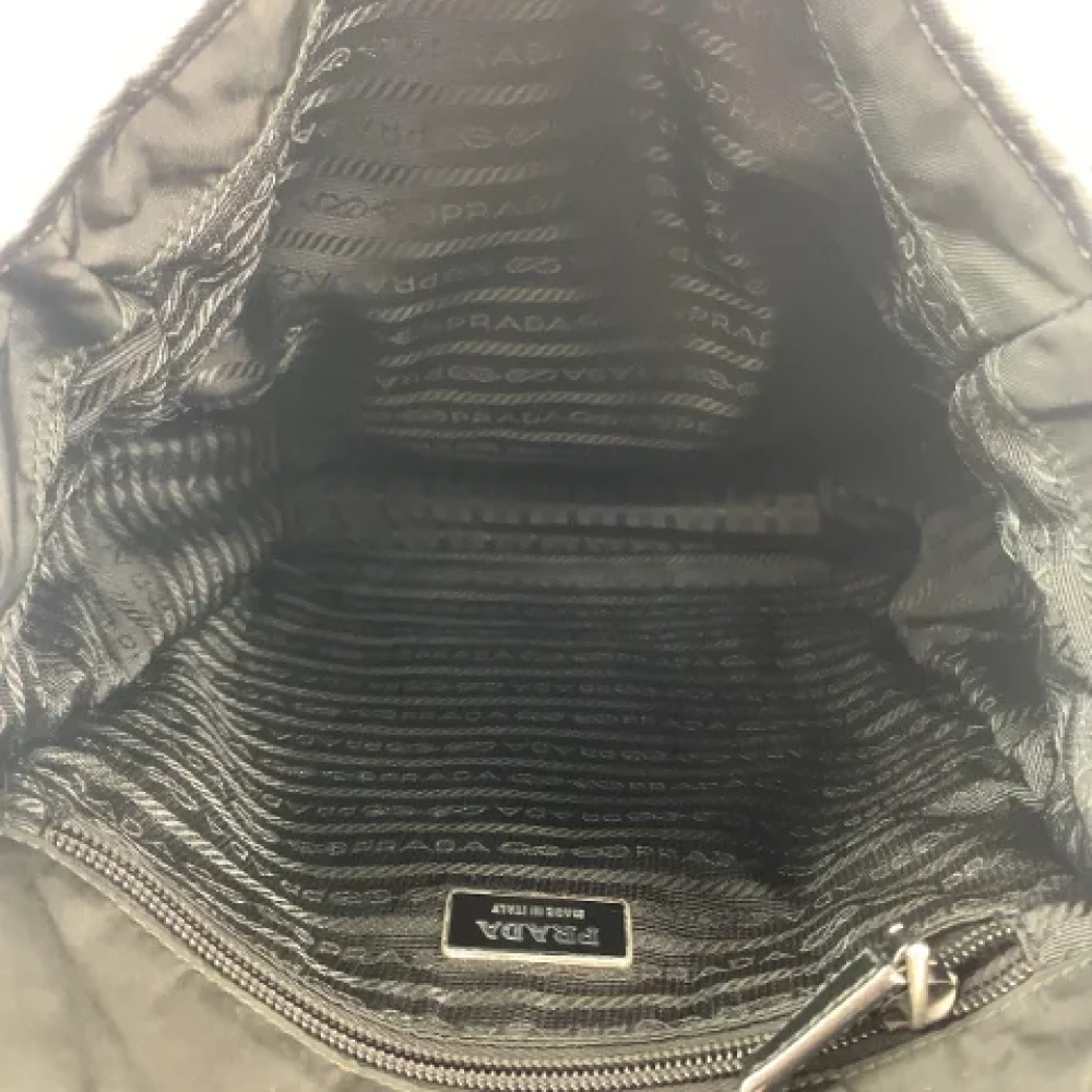 Prada Vintage Pre-owned Canvas crossbody-bags Black Dames