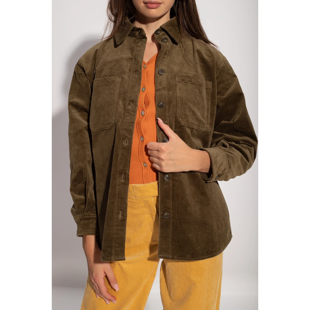 Samsøe Corduroy overhemd Green Dames