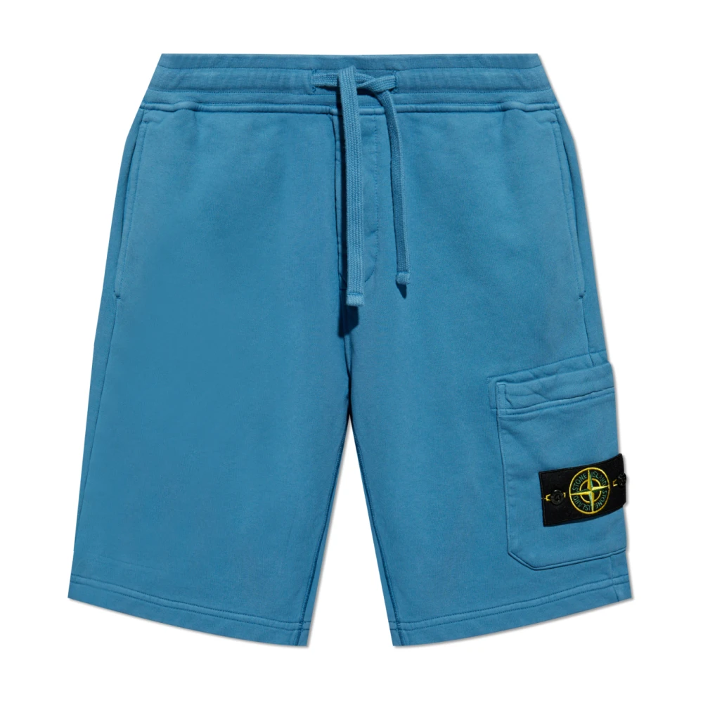 Stone Island Katoenen Shorts Blue Heren