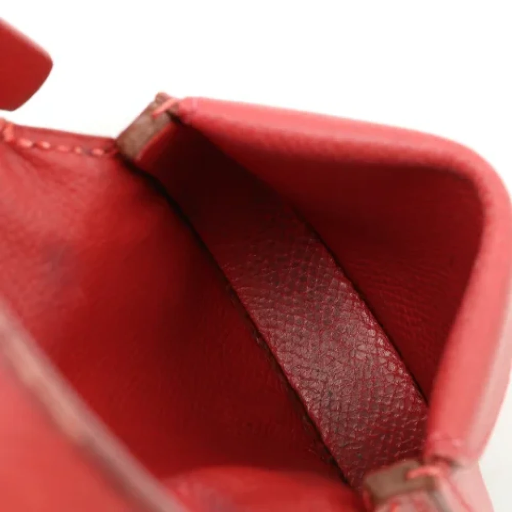 Hermès Vintage Pre-owned Leather wallets Red Dames