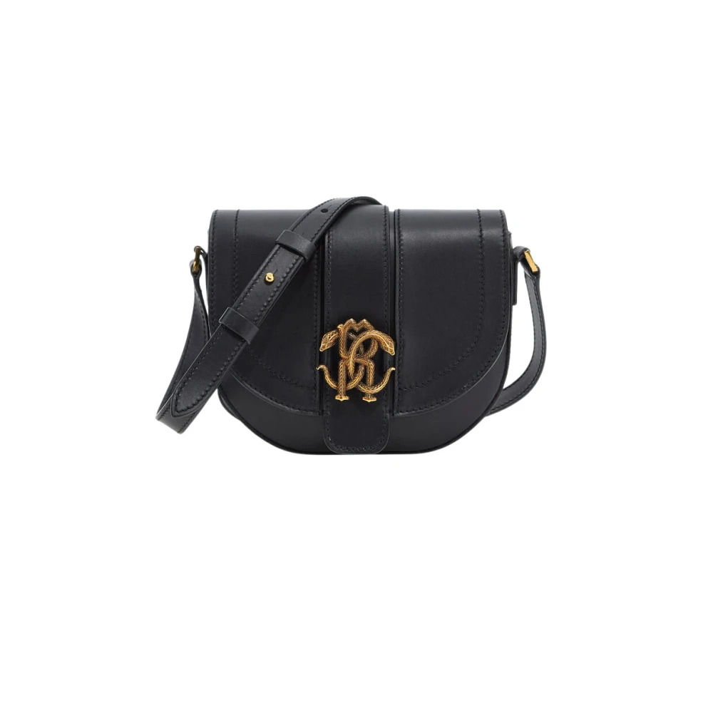Roberto Cavalli Logo Schoudertas Black Dames