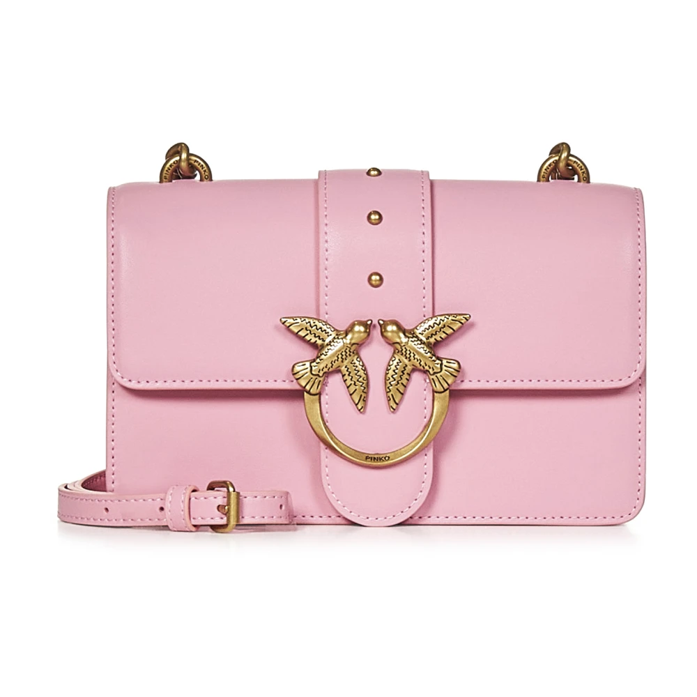 Pinko Mini Love Bag One in zacht leer Pink Dames