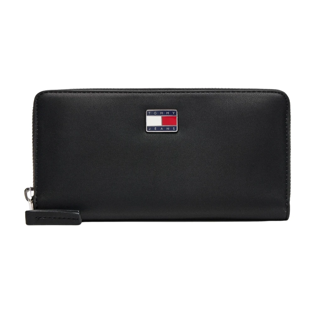 Tommy Jeans Donna Nero Portafoglio Con Chiusura A Zip