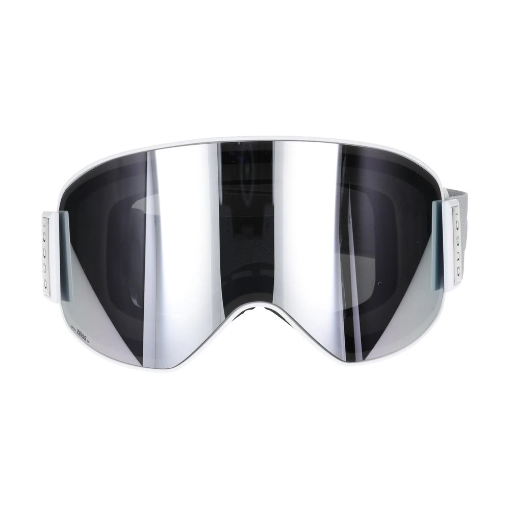 Gucci Unisex White Sunglasses, One Size, Mask-Shaped Sunglasses